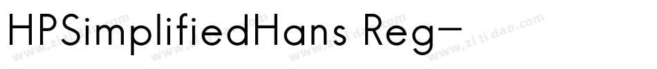 HPSimplifiedHans Reg字体转换